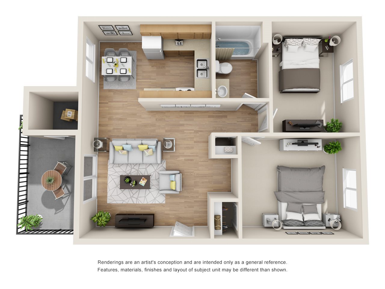 2 Bed 1 Bath 2 Bed 1 Bath